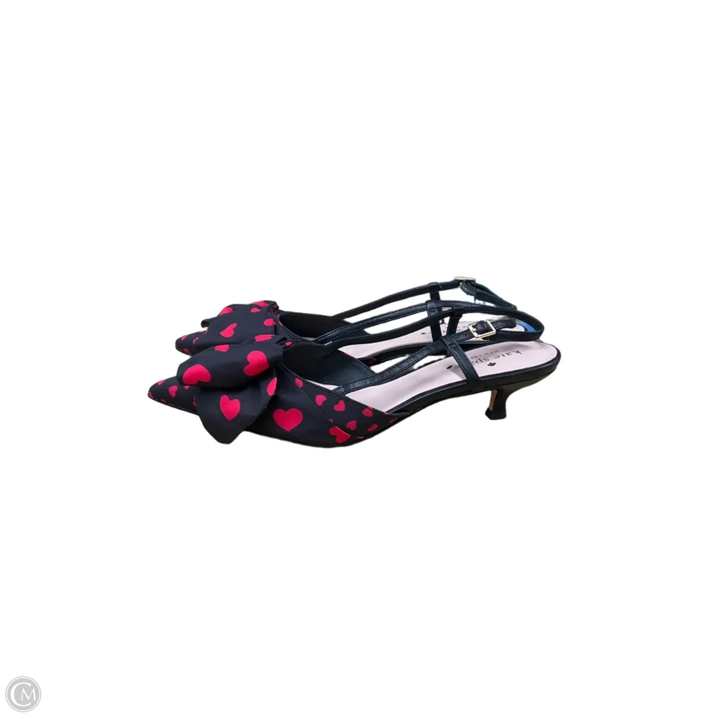 Shoes Designer By Kate Spade In Black & Red, Size: 7.5