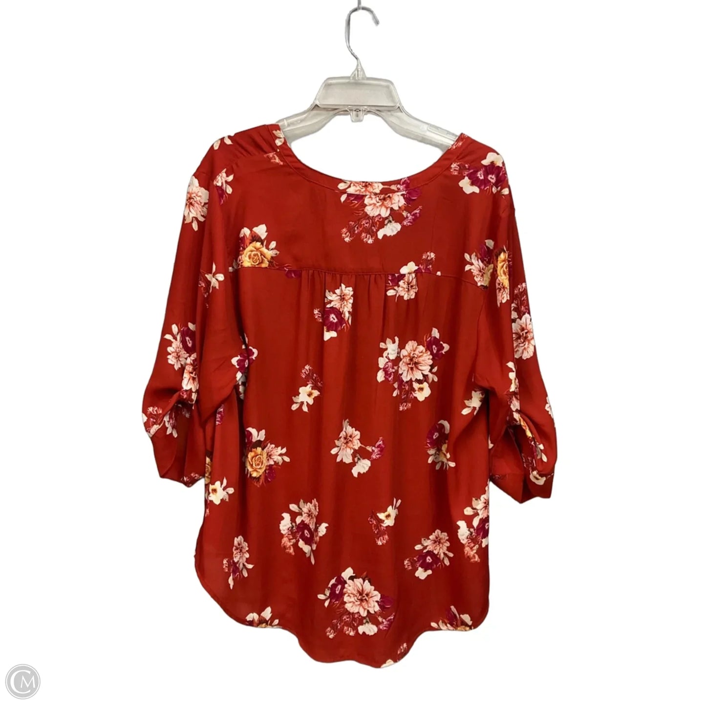 Blouse Long Sleeve By Torrid In Floral Print, Size: 2x