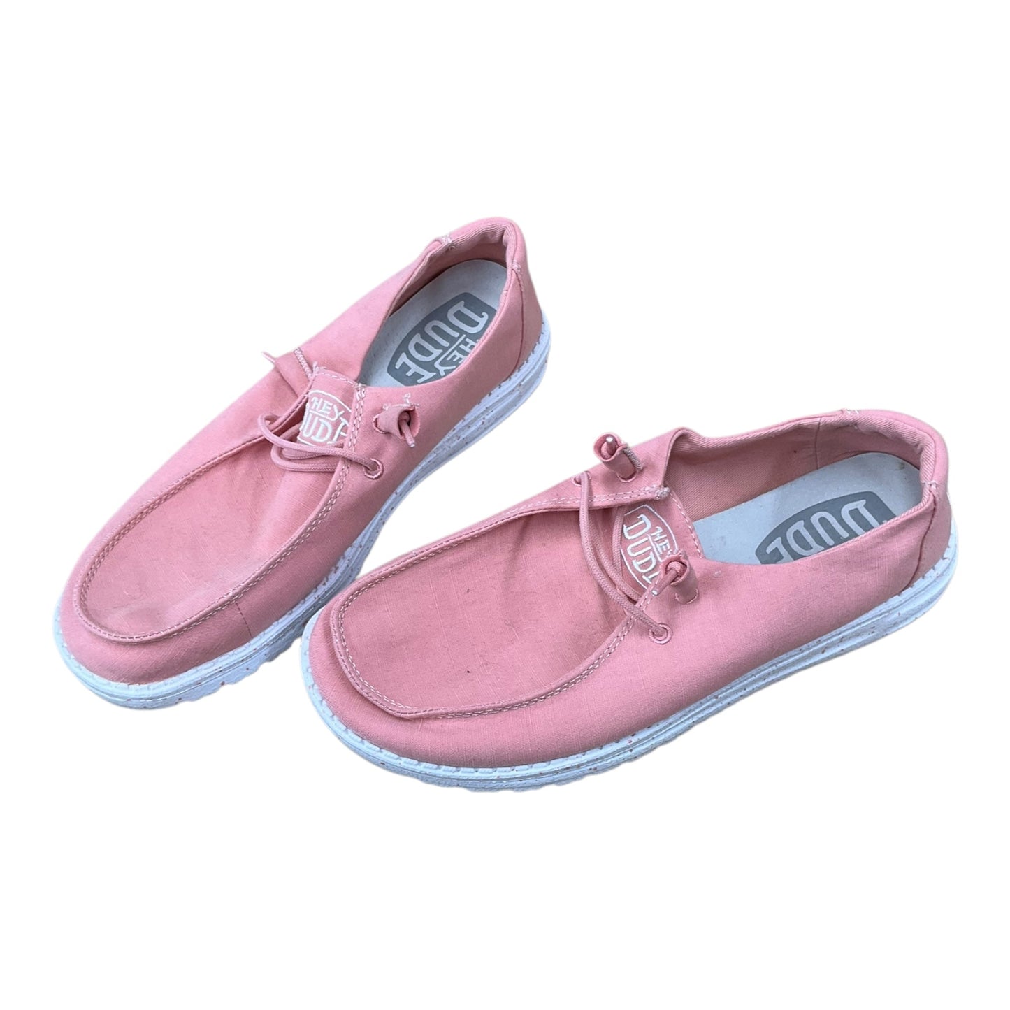 Shoes Flats By Hey Dude In Pink, Size: 9