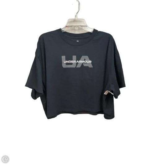 Athletic Top Short Sleeve By Under Armour In Black, Size: 2x