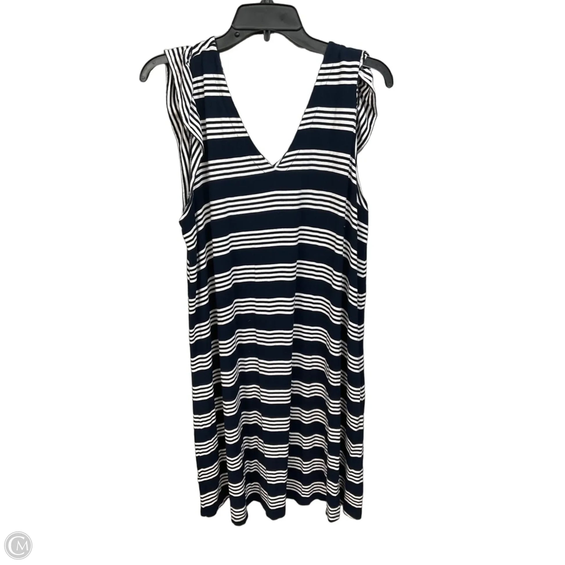 Dress Casual Midi By Loft In Striped Pattern, Size: Xl