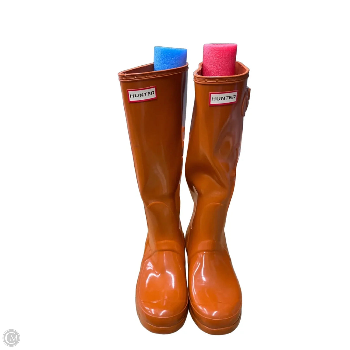 Boots Designer By Hunter In Orange, Size: 7