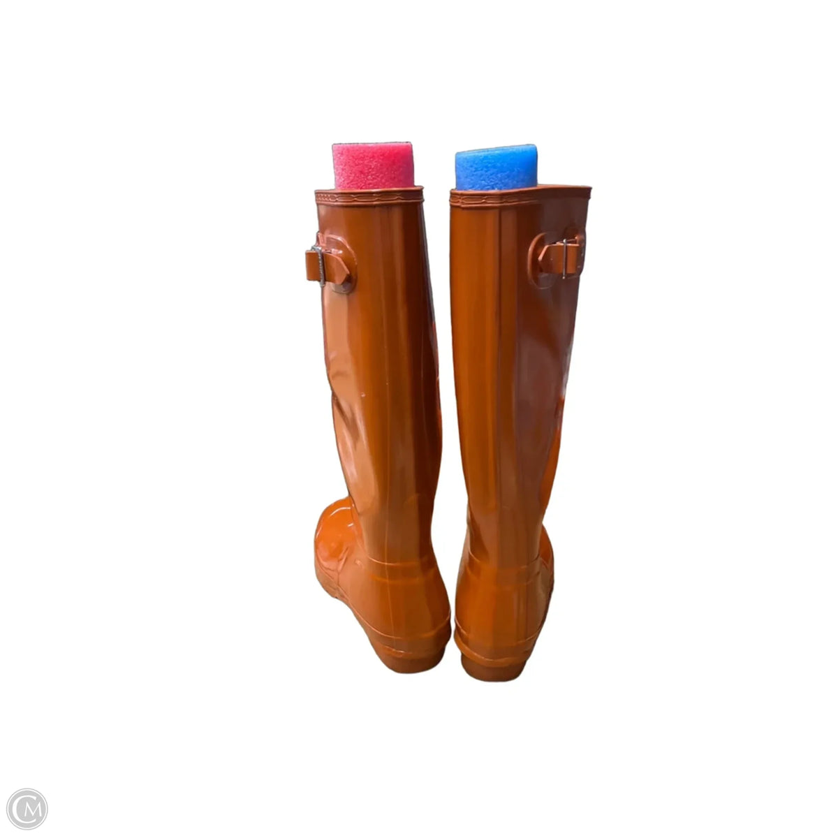 Boots Designer By Hunter In Orange, Size: 7