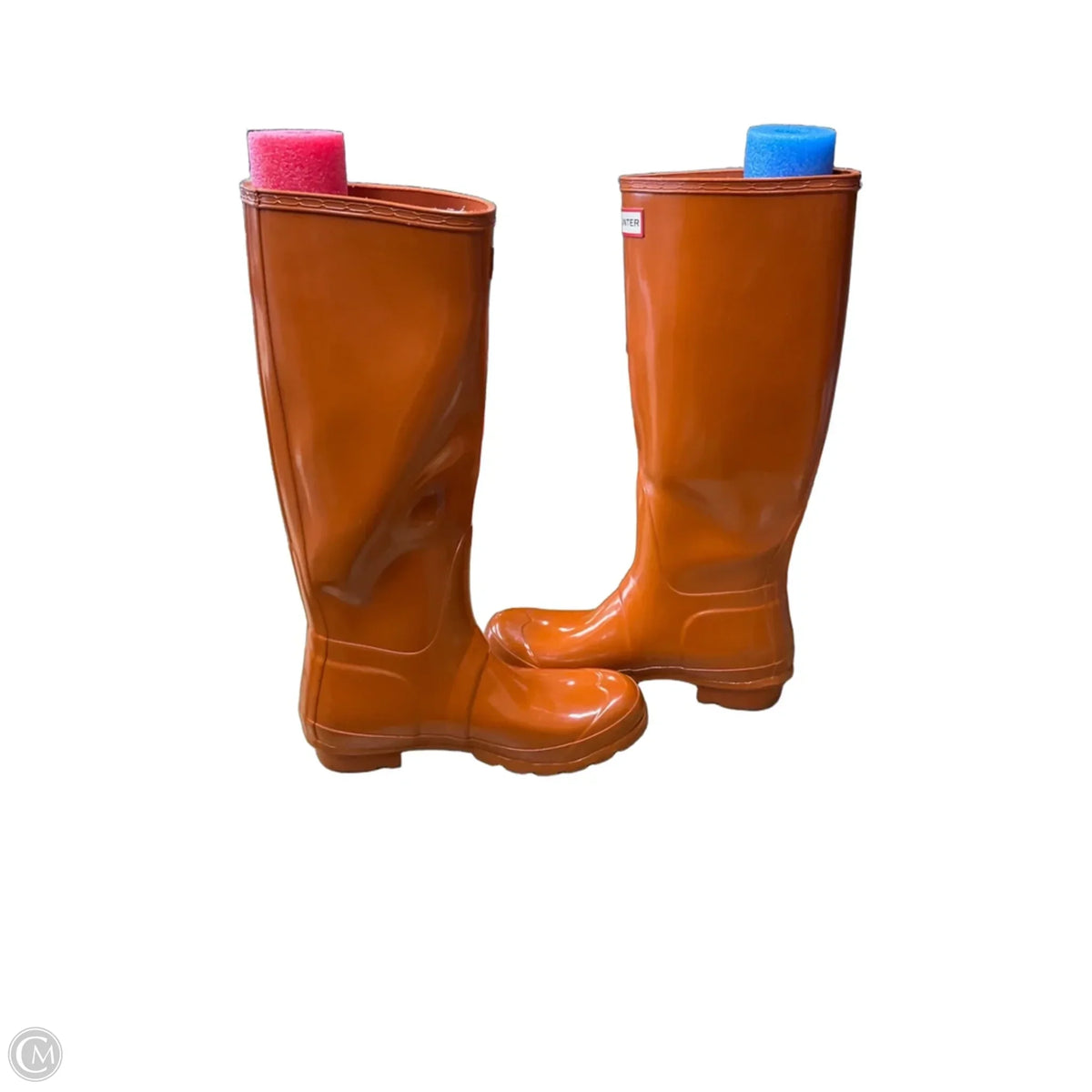 Boots Designer By Hunter In Orange, Size: 7