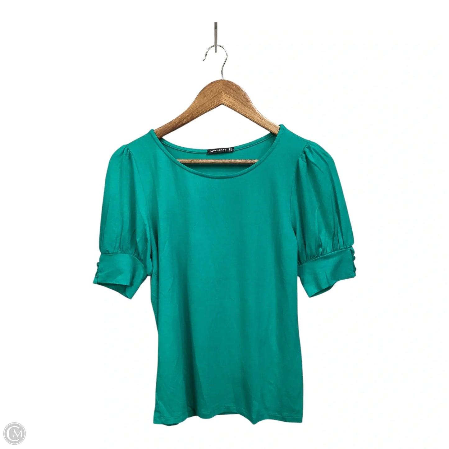 Top Short Sleeve By Staccato In Green, Size: S