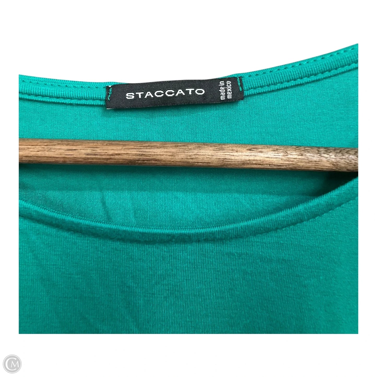 Top Short Sleeve By Staccato In Green, Size: S