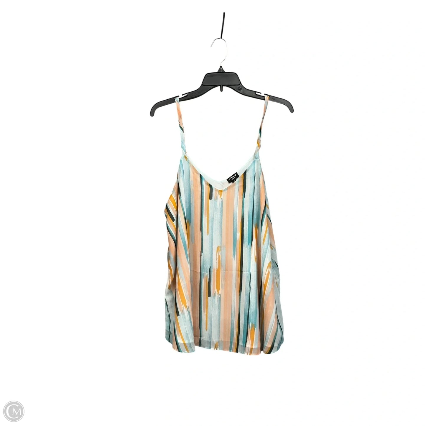 Top Sleeveless By Torrid In Green & Orange, Size: Xl