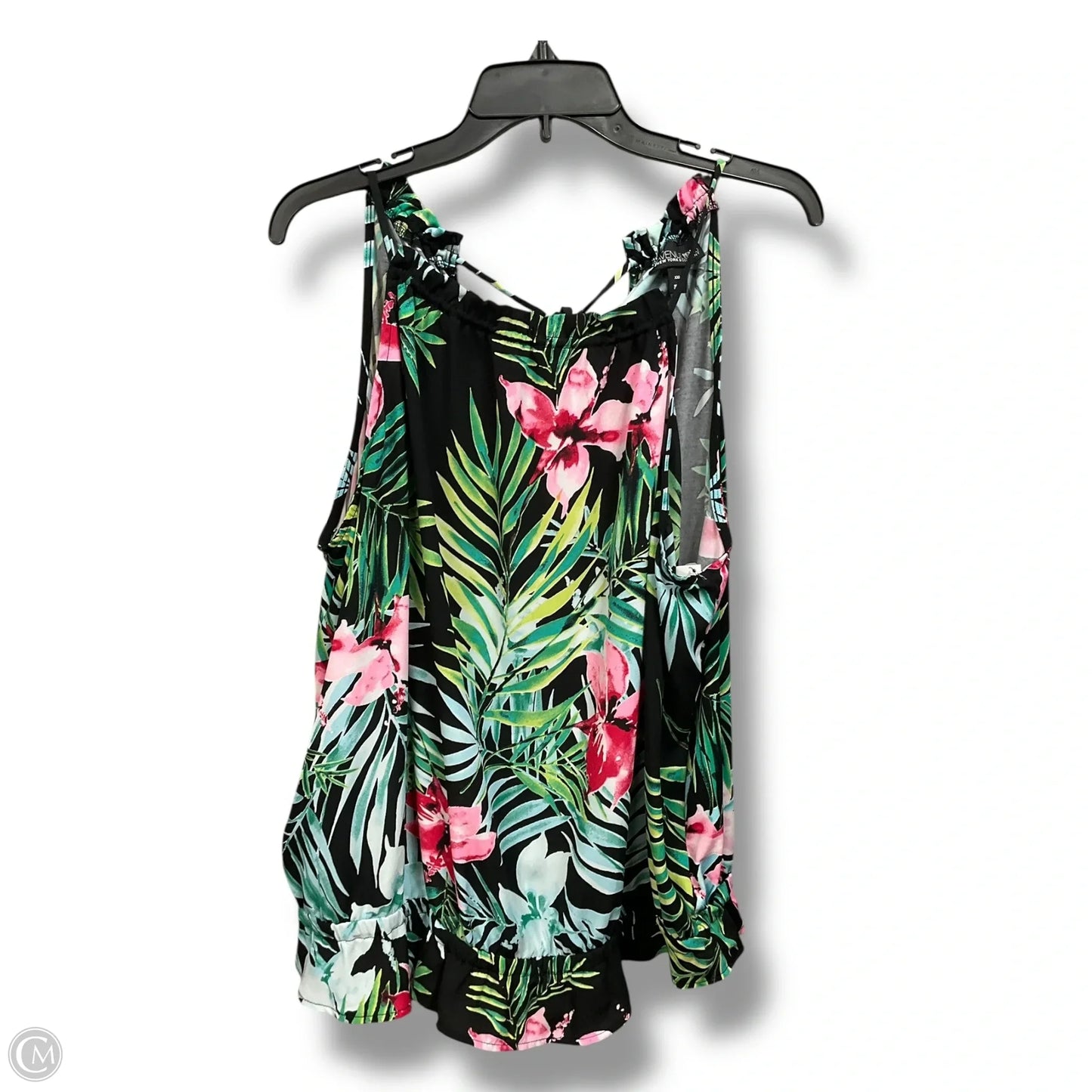 Top Sleeveless By New York And Co In Tropical Print, Size: Xxl