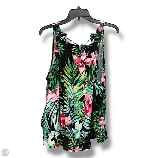 Top Sleeveless By New York And Co In Tropical Print, Size: Xxl