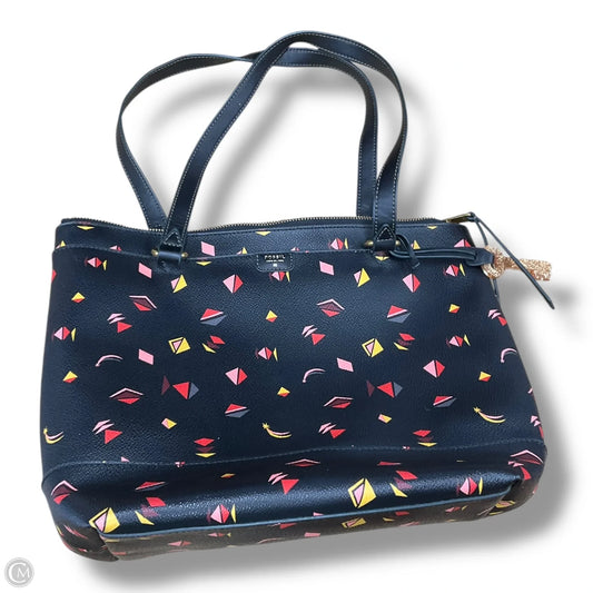 Handbag Leather By Fossil, Size: Medium