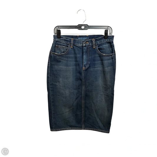 Skirt Midi By Ralph Lauren In Blue Denim, Size: S