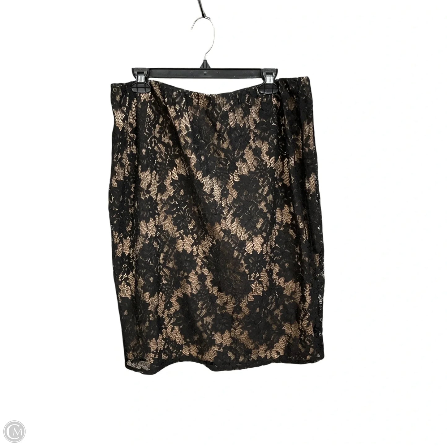 Skirt Midi By Apt 9 In Black & Tan, Size: Xl
