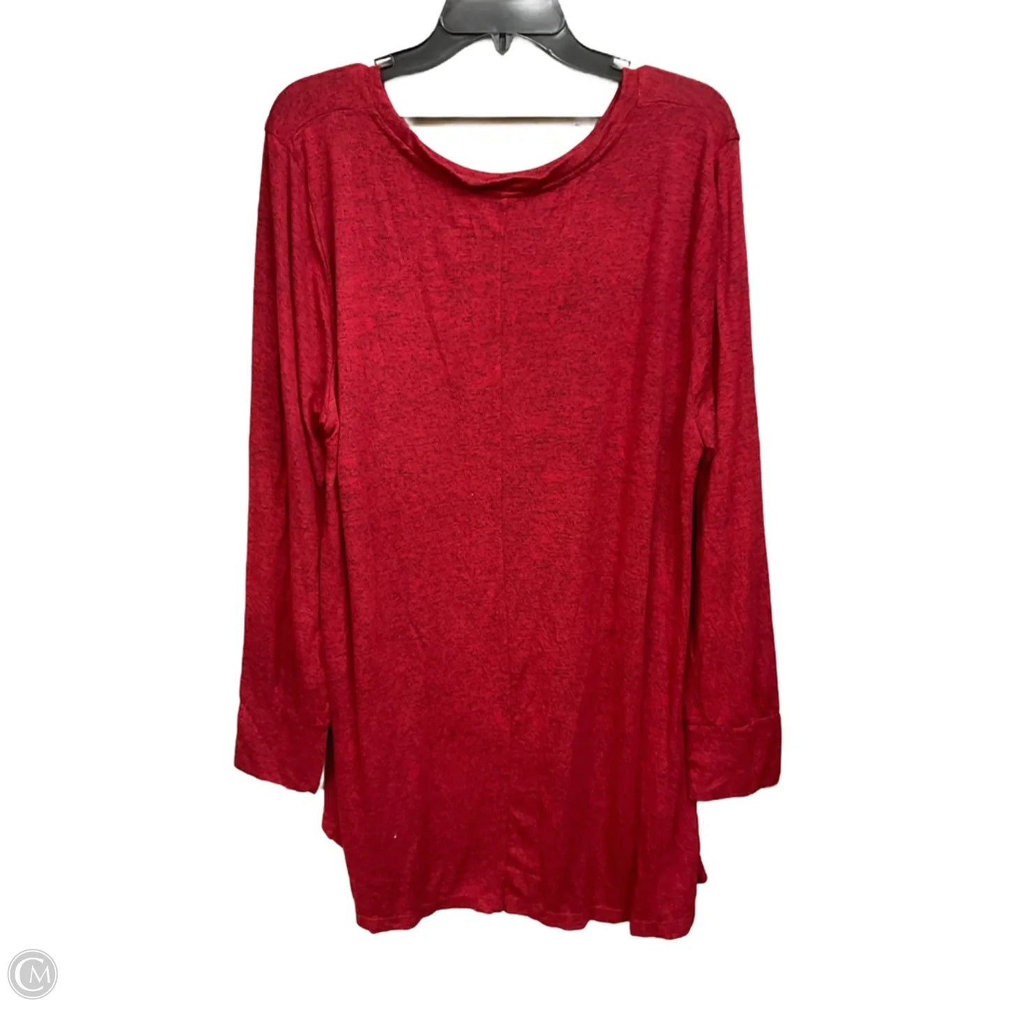 Top Long Sleeve Basic By Cuddl Duds In Red, Size: 2x