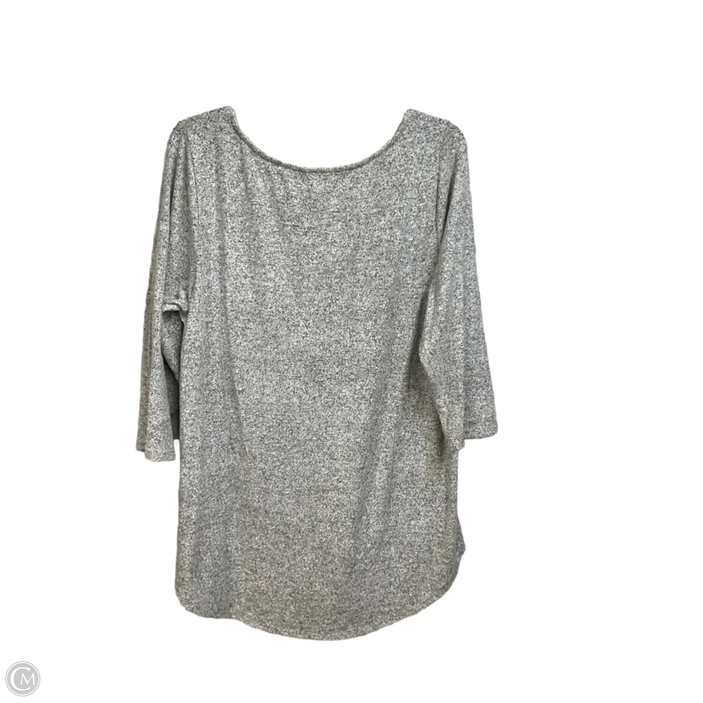 Top 3/4 Sleeve Basic By Green Envelope In Grey, Size: 1x