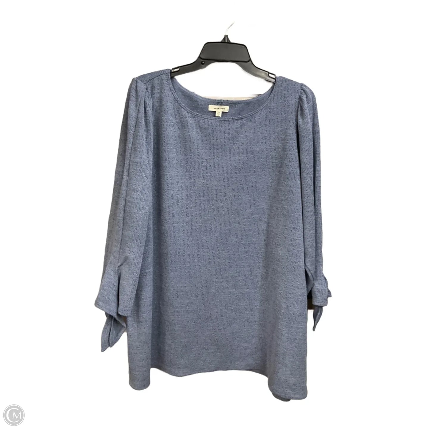 Tunic 3/4 Sleeve By Max Studio In Blue, Size: 2x