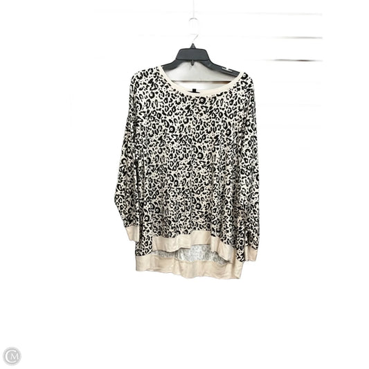Top Long Sleeve By Jane And Delancey In Animal Print, Size: 1x