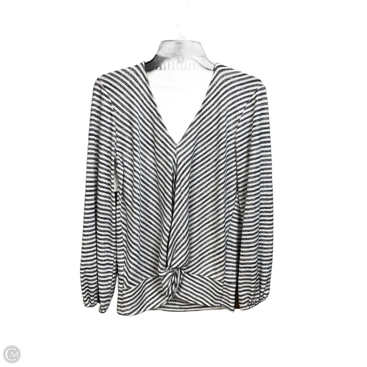 Top Long Sleeve By Liverpool In Striped Pattern, Size: S