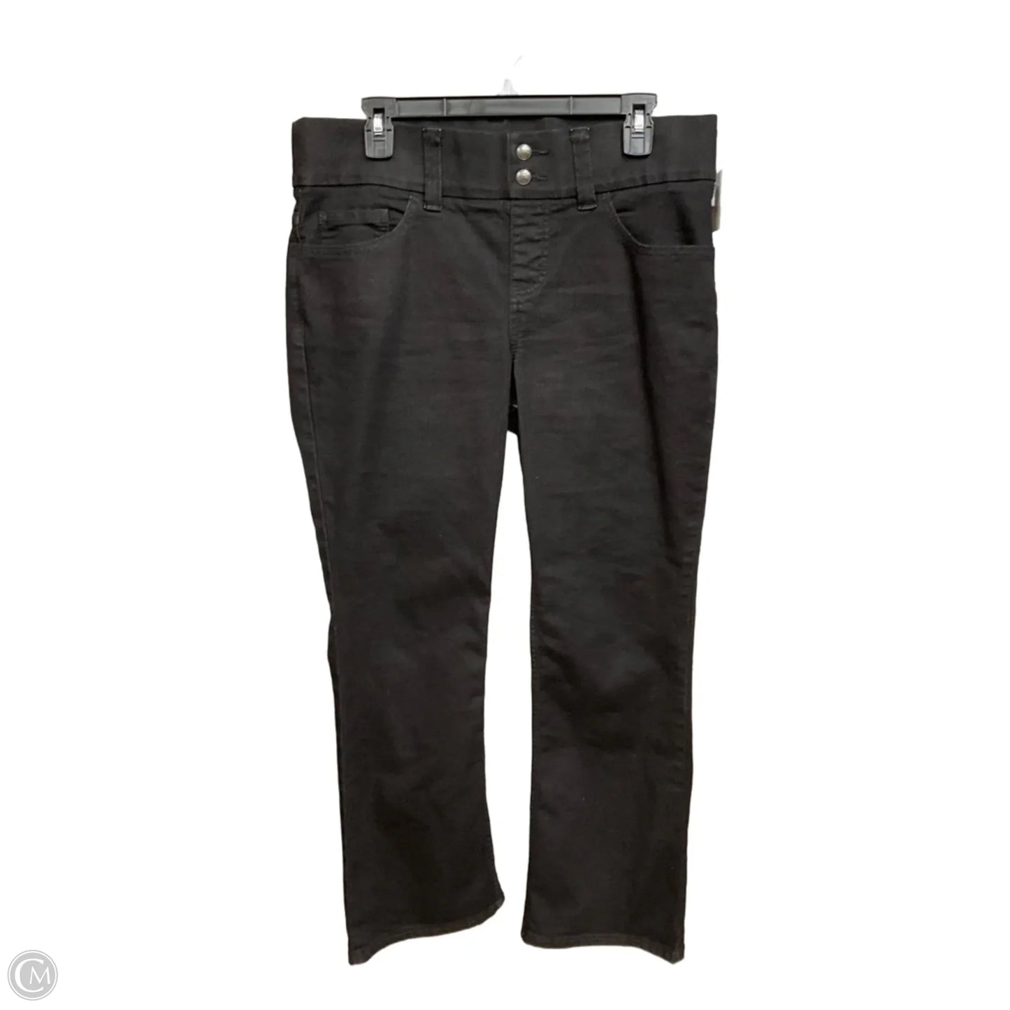Jeans Flared By Lee In Black Denim, Size: 12