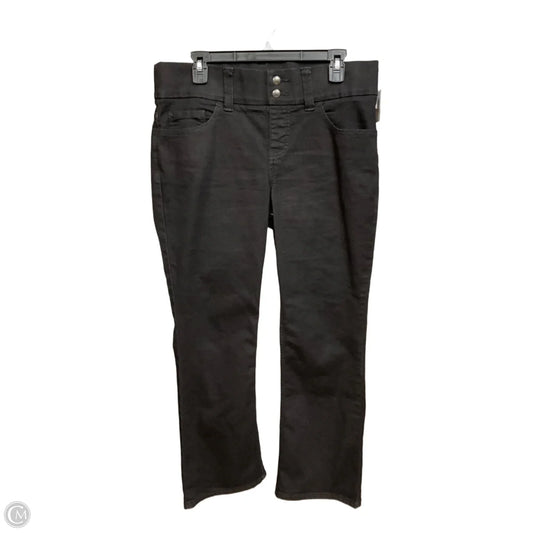 Jeans Flared By Lee In Black Denim, Size: 12