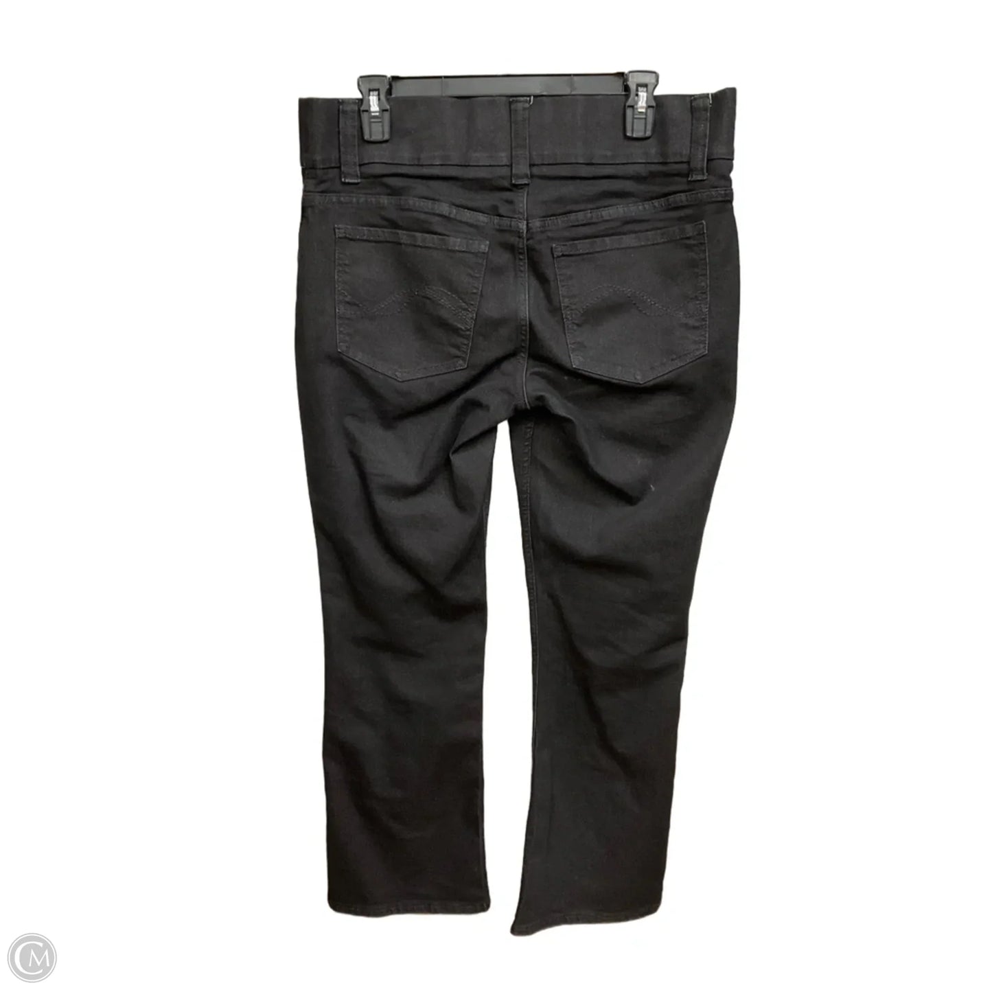 Jeans Flared By Lee In Black Denim, Size: 12