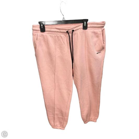 Athletic Pants By Dkny In Pink, Size: L