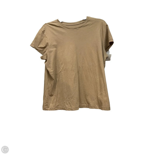 Top Short Sleeve Basic By Universal Thread In Tan, Size: L