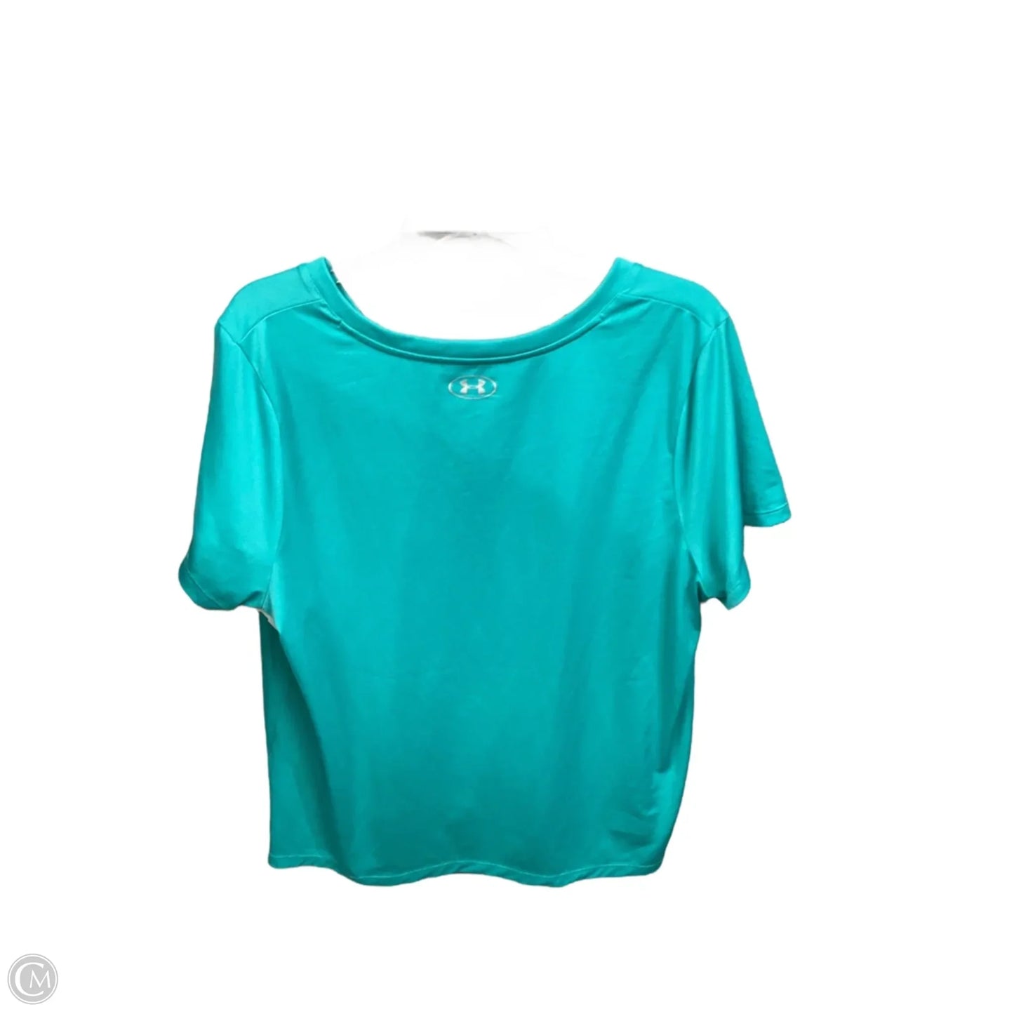 Athletic Top Short Sleeve By Under Armour In Aqua, Size: 1x