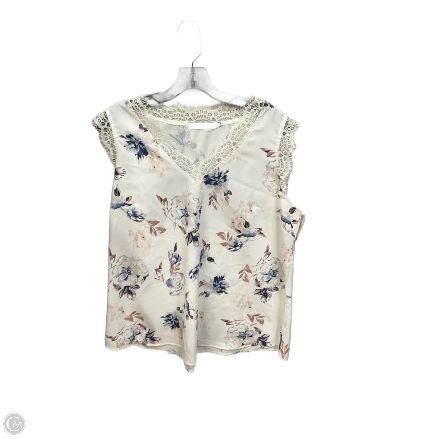 Top Sleeveless By Clothes Mentor In Floral Print, Size: 2x