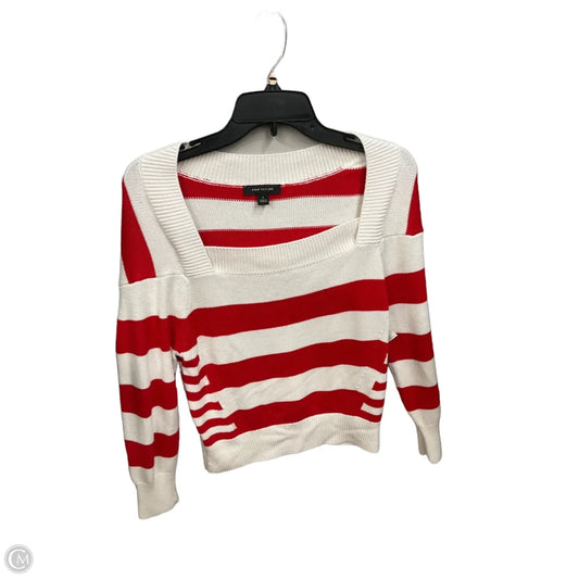 Top Long Sleeve By Ann Taylor In Striped Pattern, Size: M
