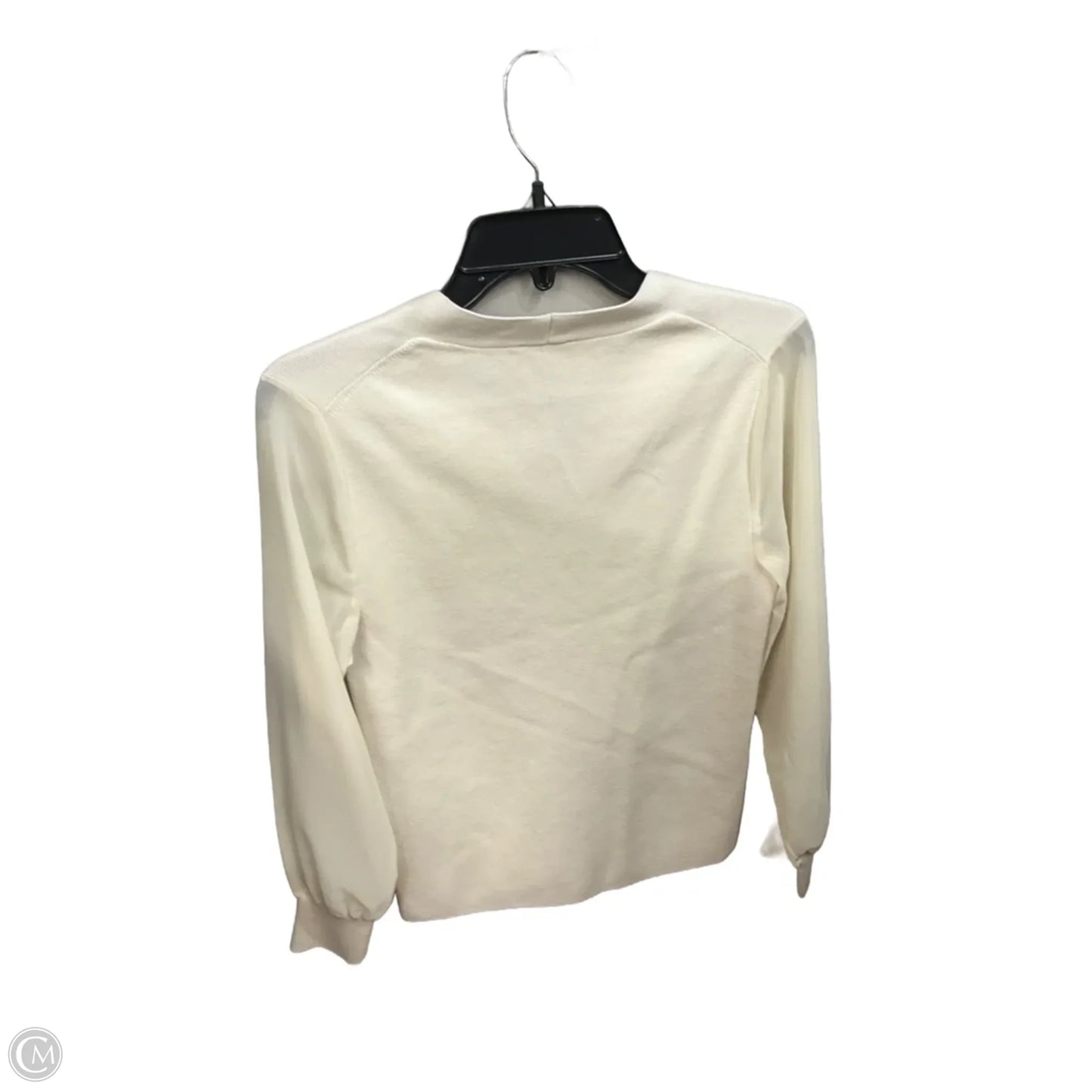 Top Long Sleeve By Talbots In Cream, Size: Mp