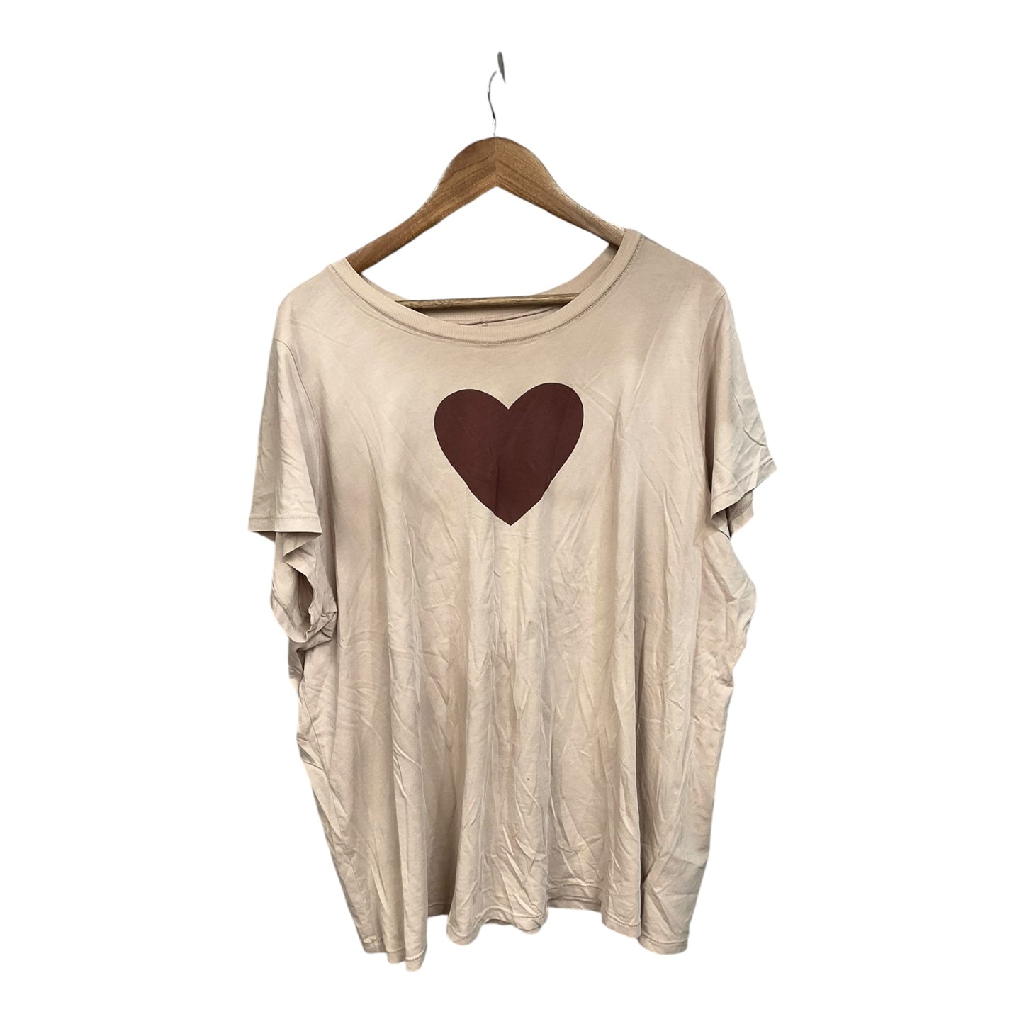 Top Short Sleeve By Torrid In Tan, Size: 3x