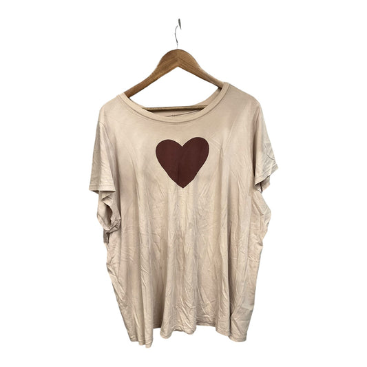 Top Short Sleeve By Torrid In Tan, Size: 3x