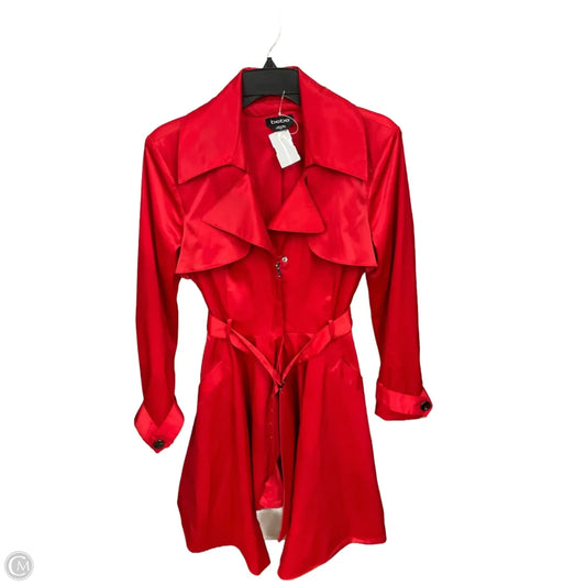 Coat Trench Coat By Bebe In Red, Size: L