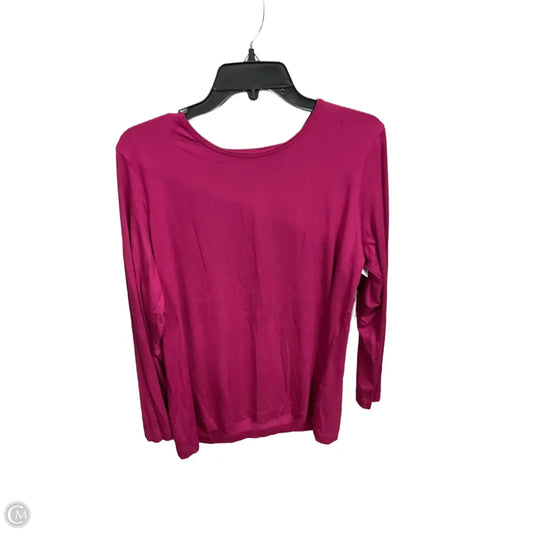 Top Long Sleeve Basic By Chicos In Pink, Size: Xl