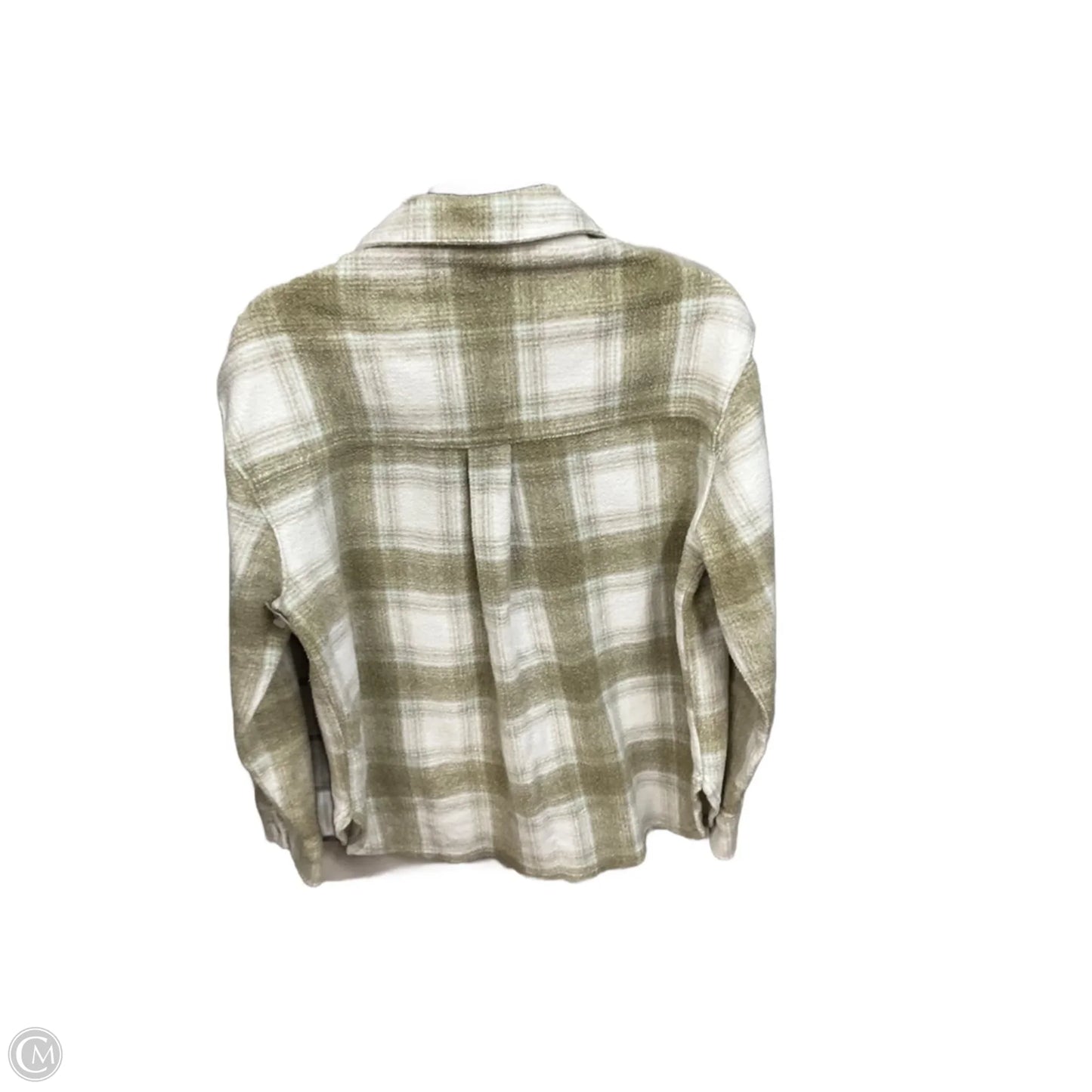 Jacket Shirt By American Eagle In Plaid Pattern, Size: S