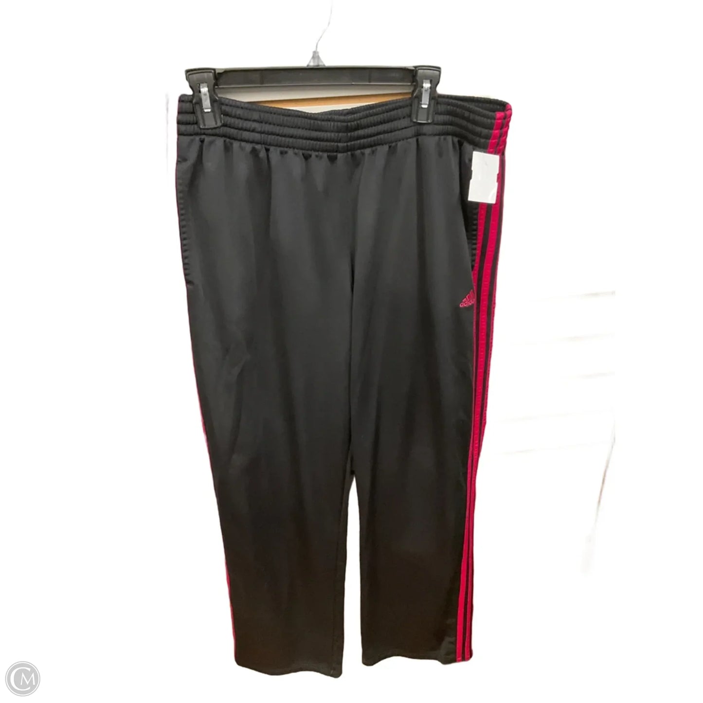 Athletic Pants By Adidas In Black & Pink, Size: Xl