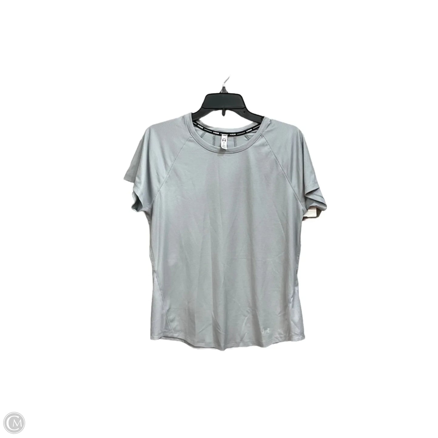 Athletic Top Short Sleeve By Under Armour In Grey, Size: L