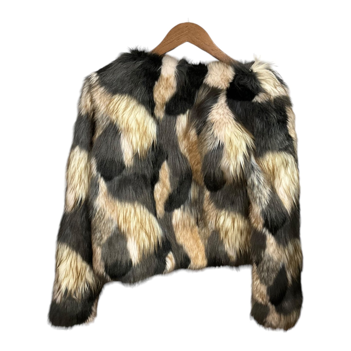 Coat Faux Fur & Sherpa By Romeo And Juliet In Multi-colored, Size: S