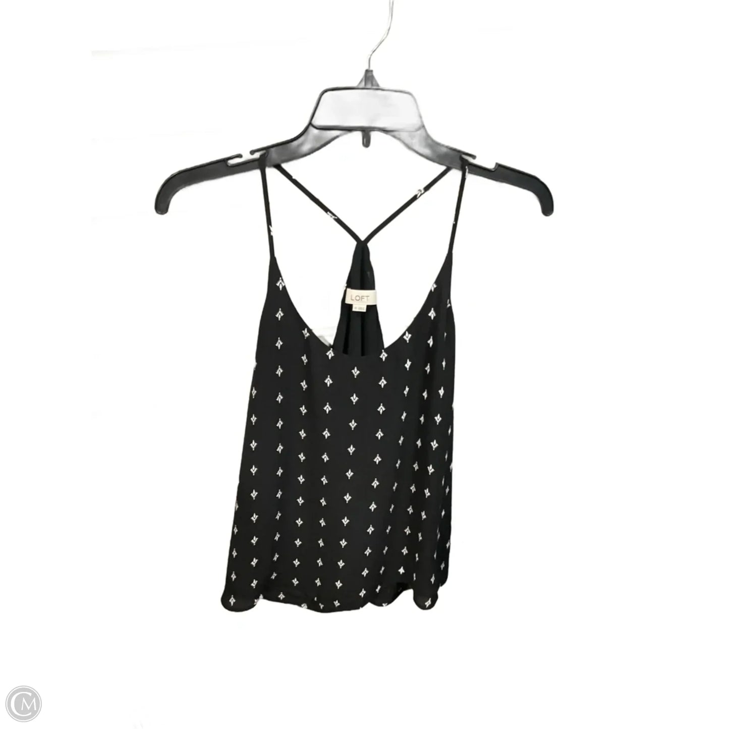 Top Sleeveless By Loft In Black & White, Size: Xs