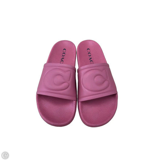 Sandals Designer By Coach In Pink, Size: 8