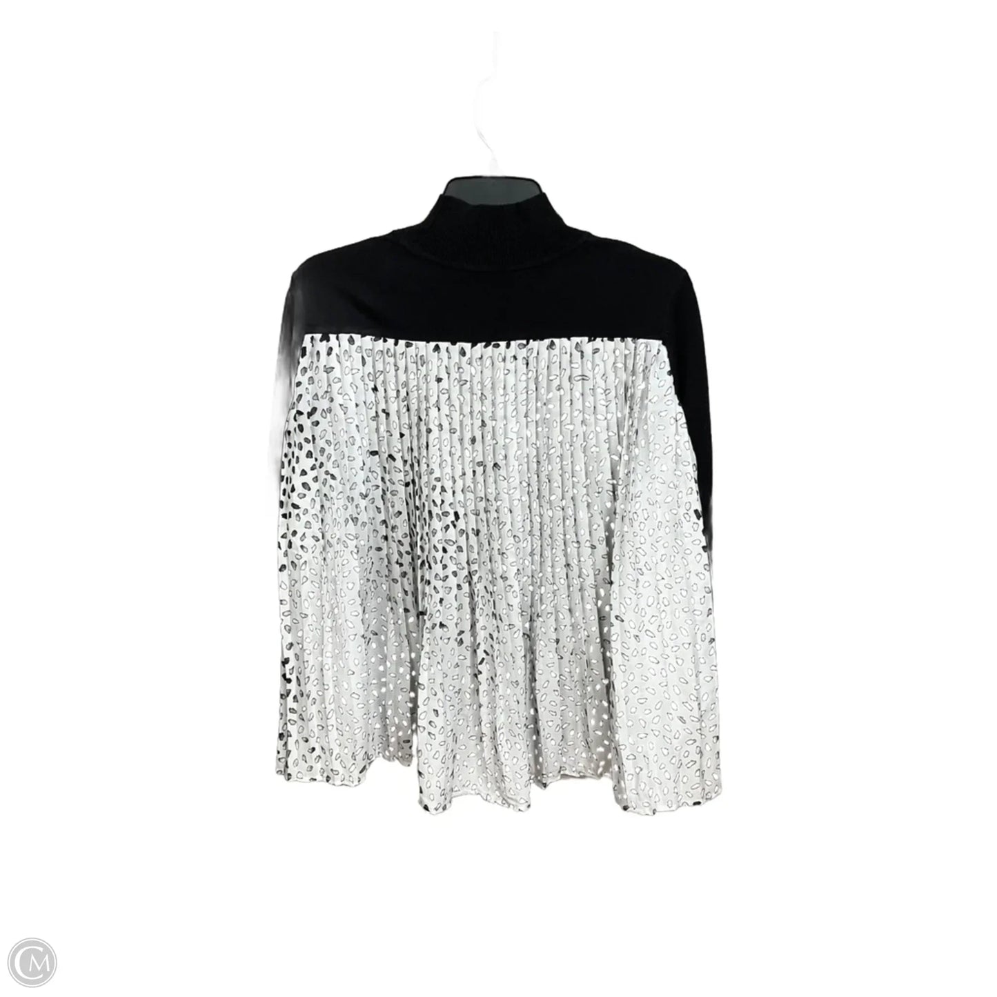 Top Long Sleeve By Ann Taylor In Black & White, Size: Xs