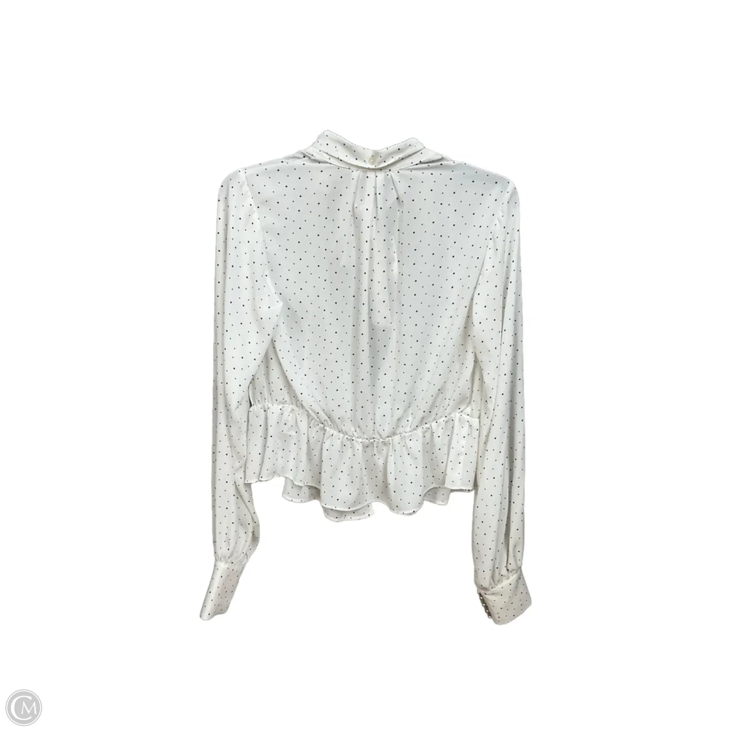 Top Long Sleeve By Express In Polkadot Pattern, Size: Xs