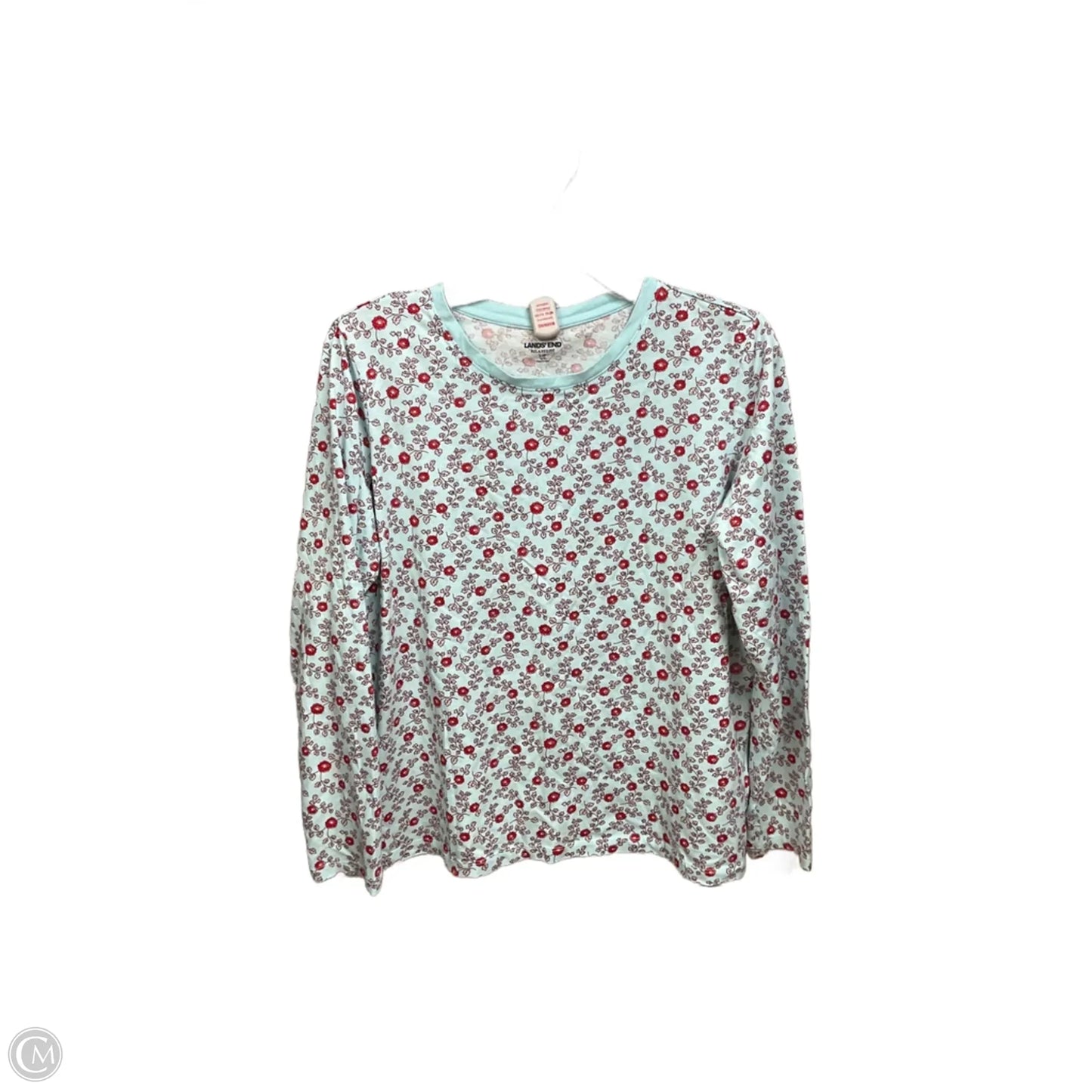 Top Long Sleeve By Lands End In Floral Print, Size: L