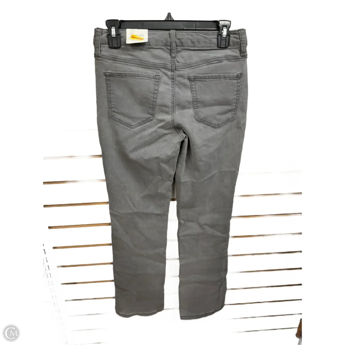 Jeans Straight By Croft And Barrow In Grey Denim, Size: 4