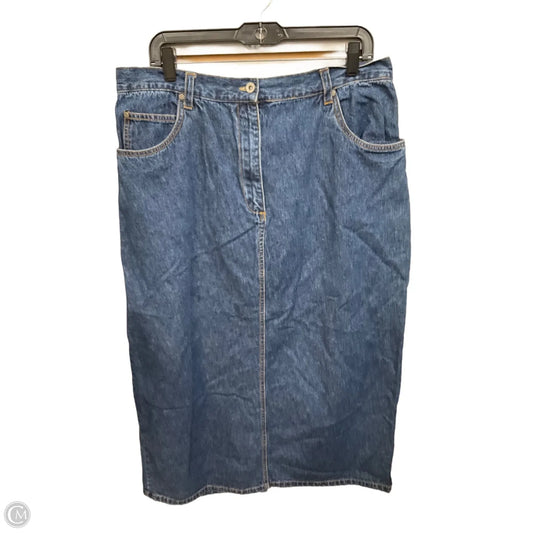 Skirt Maxi By Bill Blass In Blue Denim, Size: 16