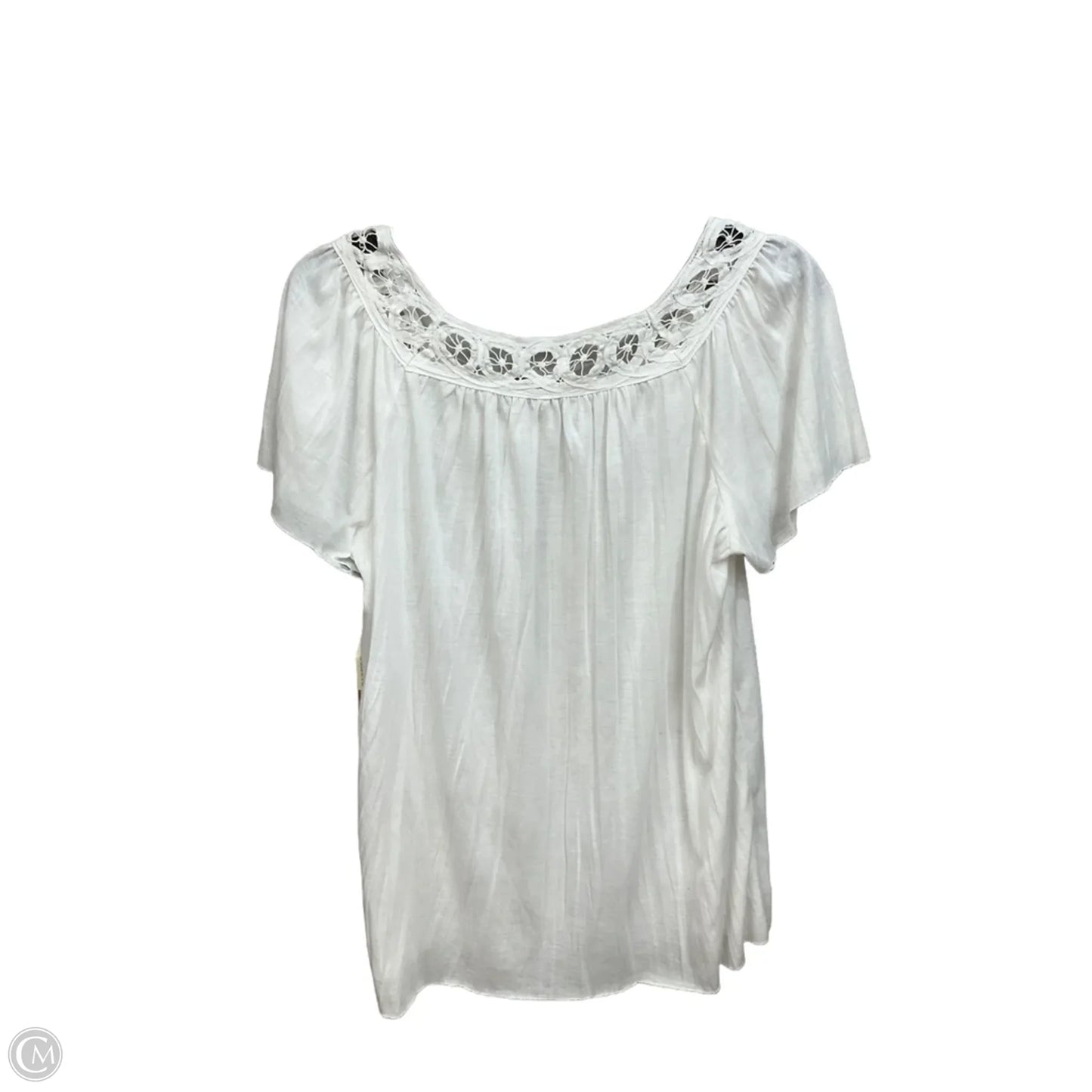 Top Short Sleeve By Sonoma In White, Size: L
