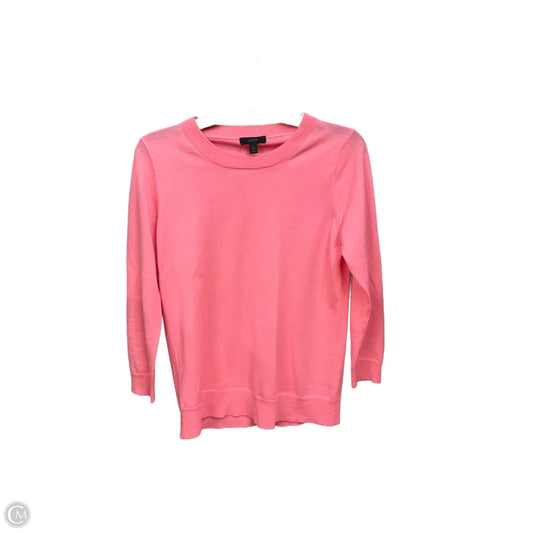 Top 3/4 Sleeve Basic By J. Crew In Pink, Size: M