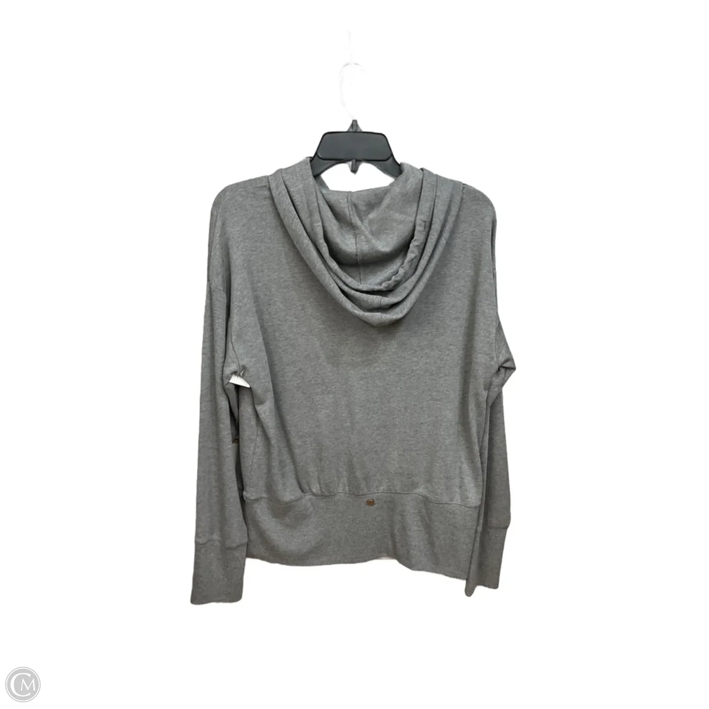 Athletic Sweatshirt Hoodie By Gaiam In Grey, Size: M