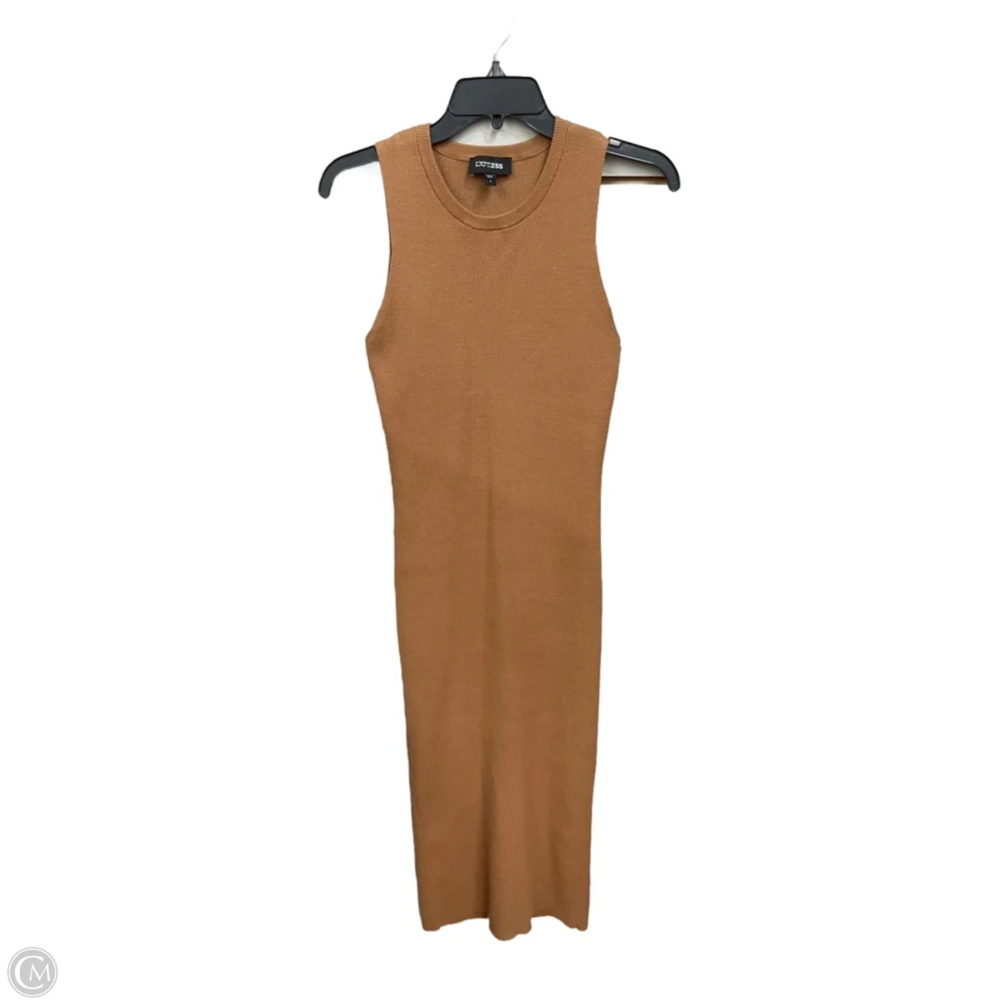 Dress Casual Midi By Express In Brown, Size: S