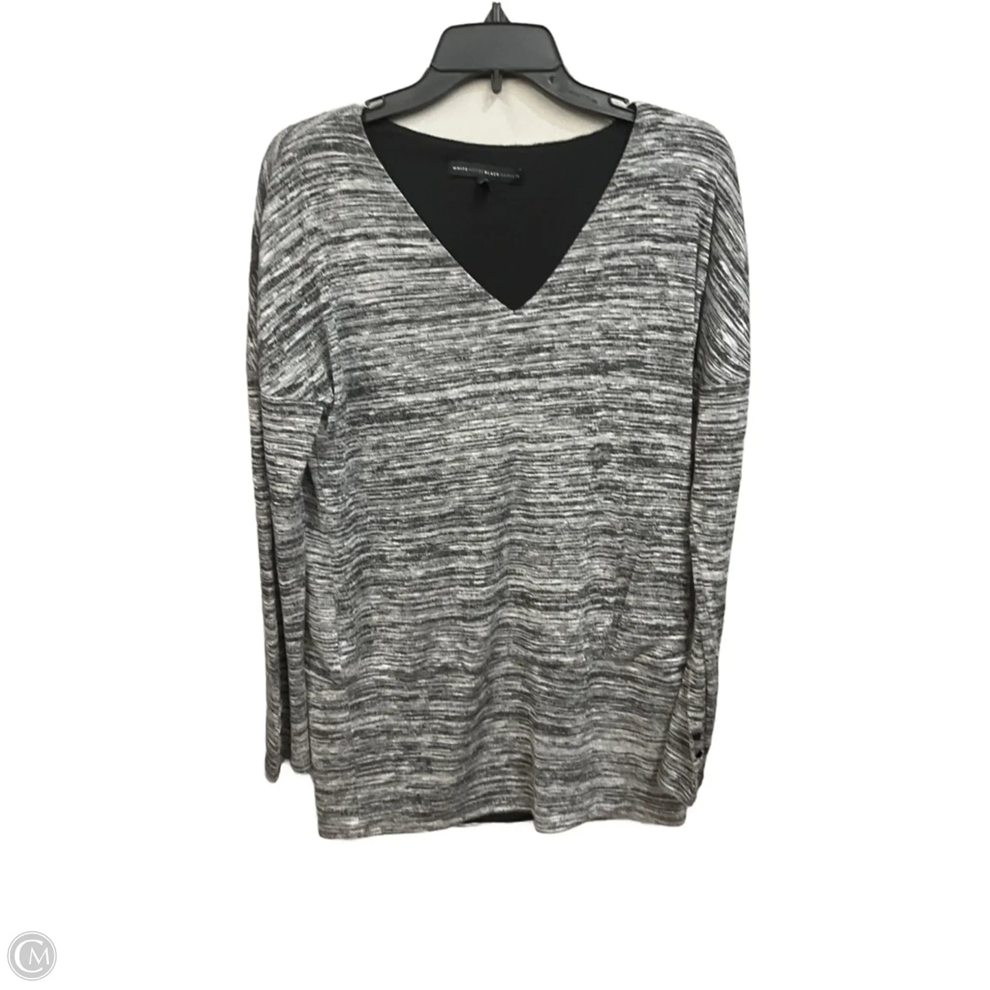 Top Long Sleeve By White House Black Market In Grey, Size: M